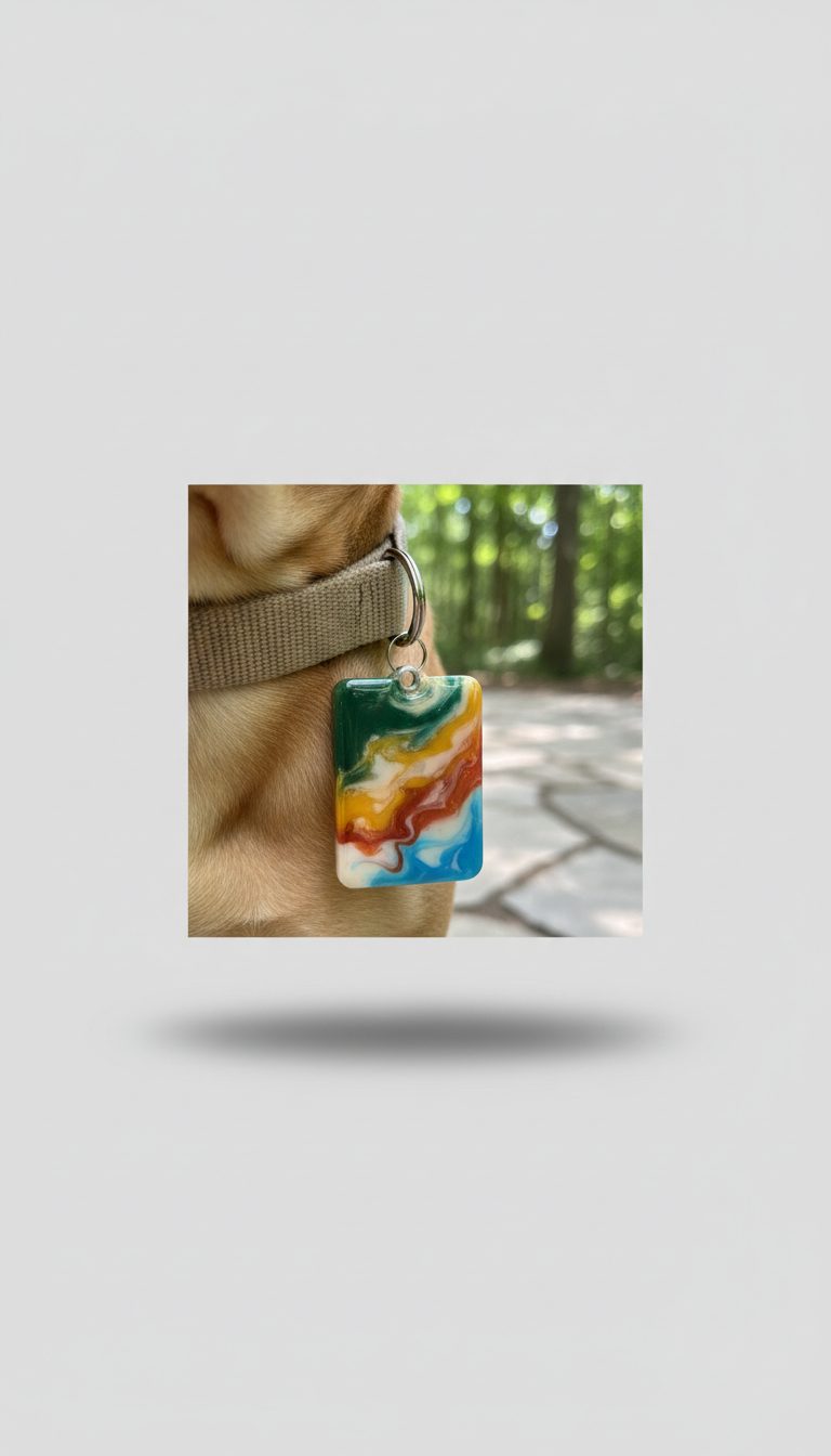 River Splash Resin ID Tag