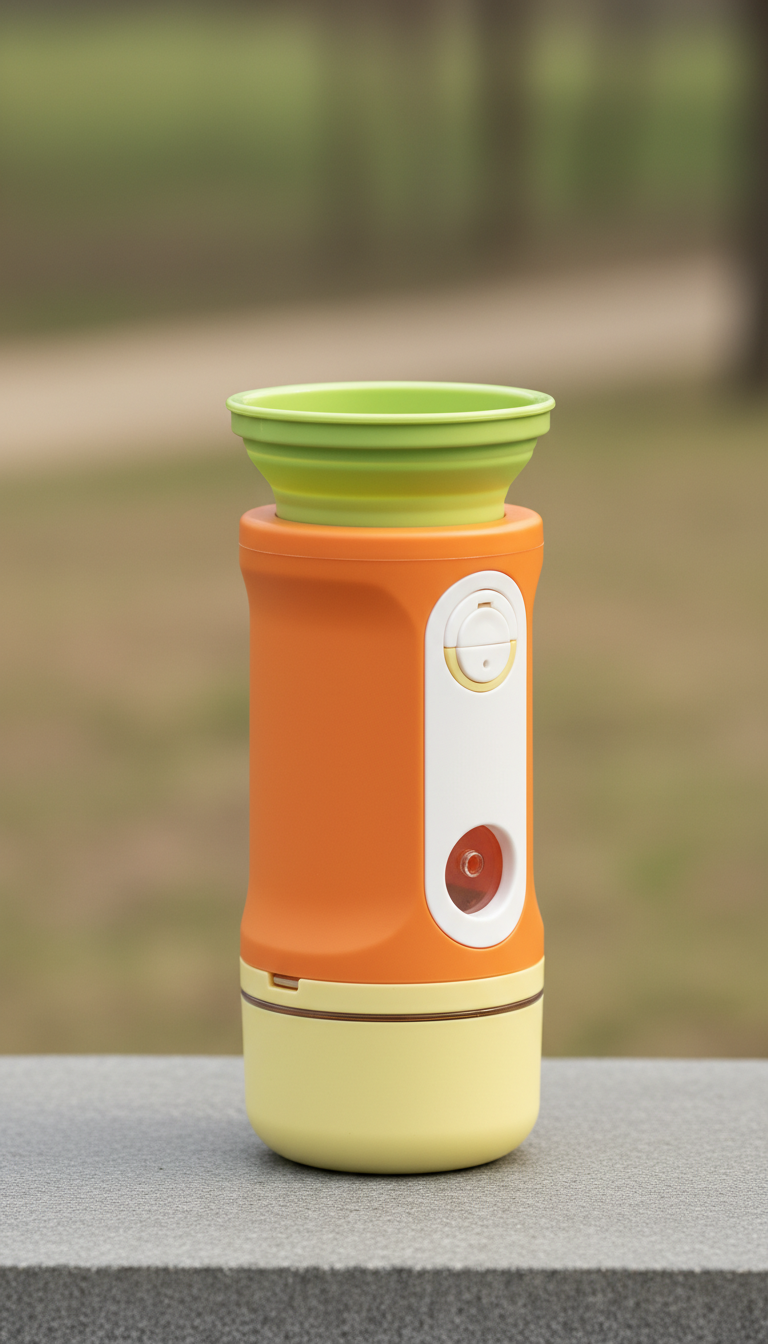 Dual Compartment Pet Bottle, front view on neutral background