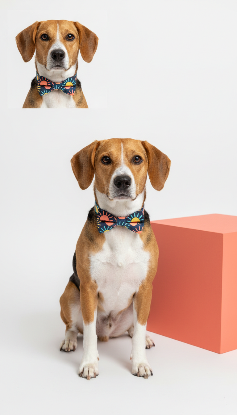 Sunny Yellow Bow Tie Collar