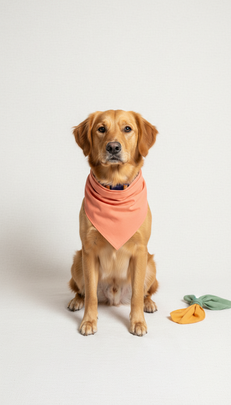Peachy Coral Dog Bandana