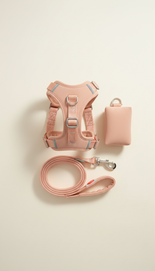 Blush Peach Neoprene Harness Set